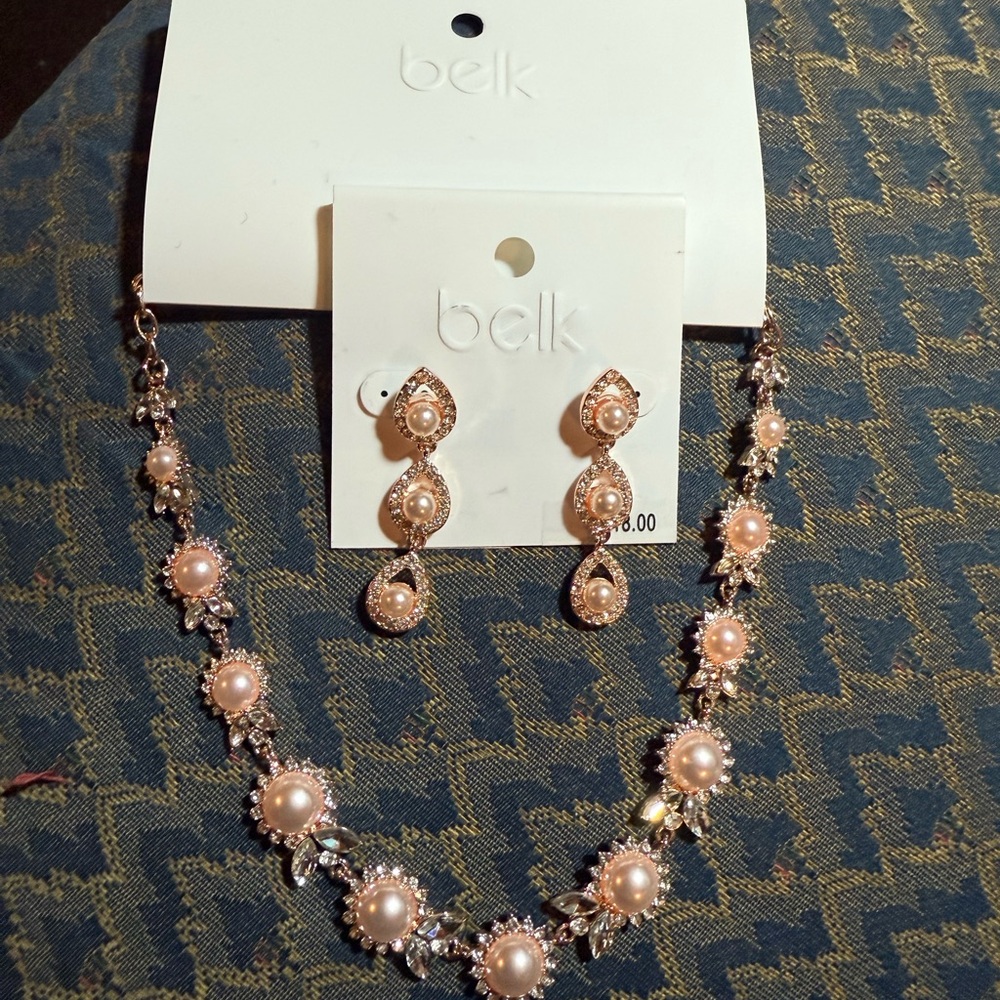 Belk Pink Drop Earrings Romantic Vintage-Inspired